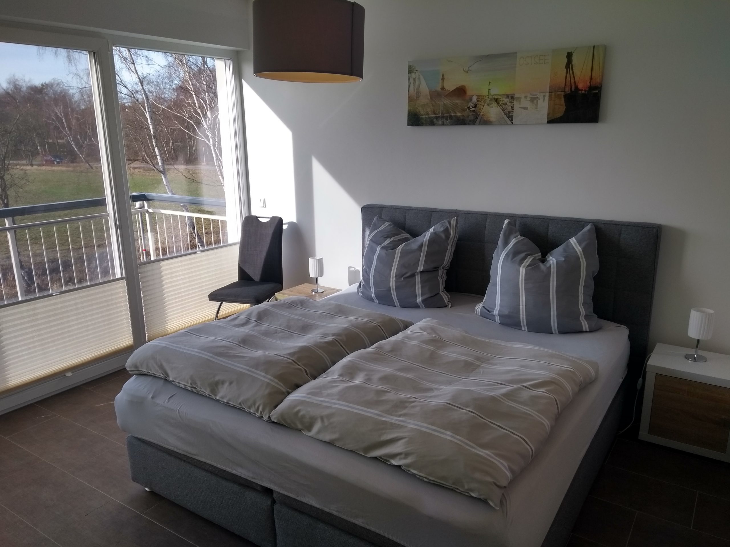 Schlafzimmer der Ferienwohnung der Ferienwohnung Sünnsiet in Dierhagen